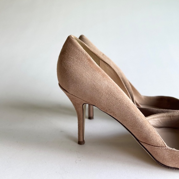 J. Crew Cream Suede Leather Point Toe Pumps size 9.5 - Picture 3 of 14